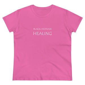 Black Woman Healing Midweight Cotton Tee