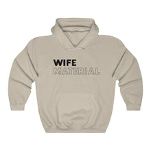 Load image into Gallery viewer, Wife Material Black Hooded Sweatshirt