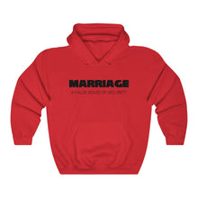 Load image into Gallery viewer, Marriage A False Sense Black Hooded Sweatshirt