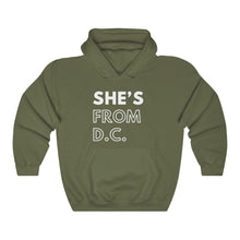 Load image into Gallery viewer, She's From DC Unisex Heavy Blend™ Hooded Sweatshirt
