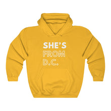 Load image into Gallery viewer, She's From DC Unisex Heavy Blend™ Hooded Sweatshirt