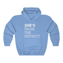 Load image into Gallery viewer, She's From the District Unisex Heavy Blend™ Hooded Sweatshirt
