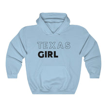 Load image into Gallery viewer, Texas Girl Black Hooded Sweatshirt
