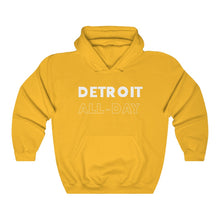 Load image into Gallery viewer, Detroit All-Day White Hooded Sweatshirt
