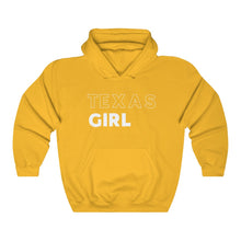 Load image into Gallery viewer, Texas Girl White Hooded Sweatshirt