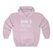 Load image into Gallery viewer, She's From DC Unisex Heavy Blend™ Hooded Sweatshirt