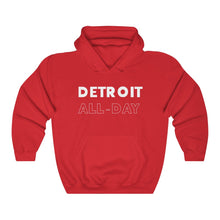 Load image into Gallery viewer, Detroit All-Day White Hooded Sweatshirt