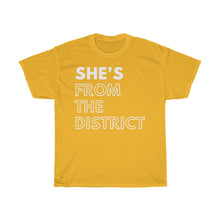 Load image into Gallery viewer, She's From The District Unisex Heavy Cotton Tee