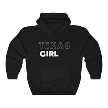 Load image into Gallery viewer, Texas Girl White Hooded Sweatshirt