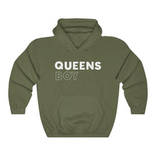 Load image into Gallery viewer, Queens Boy White Hooded Sweatshirt