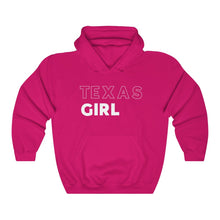 Load image into Gallery viewer, Texas Girl White Hooded Sweatshirt