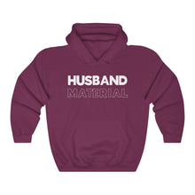 Load image into Gallery viewer, Husband Material White Hooded Sweatshirt