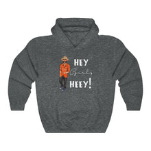 Load image into Gallery viewer, Hey Girl Heey! White Logo Hooded Sweatshirt