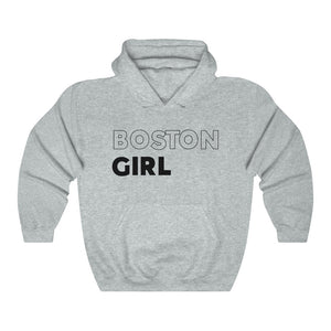 Boston Girl Black Hooded Sweatshirt
