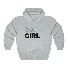 Load image into Gallery viewer, VA Girl Black Hooded Sweatshirt