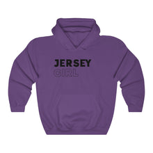Load image into Gallery viewer, Jersey Girl Black Hooded Sweatshirt