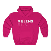 Load image into Gallery viewer, Queens Girl White Hooded Sweatshirt