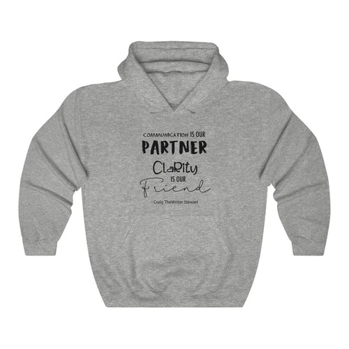 Communication, Clarity Black Hooded Sweatshirt