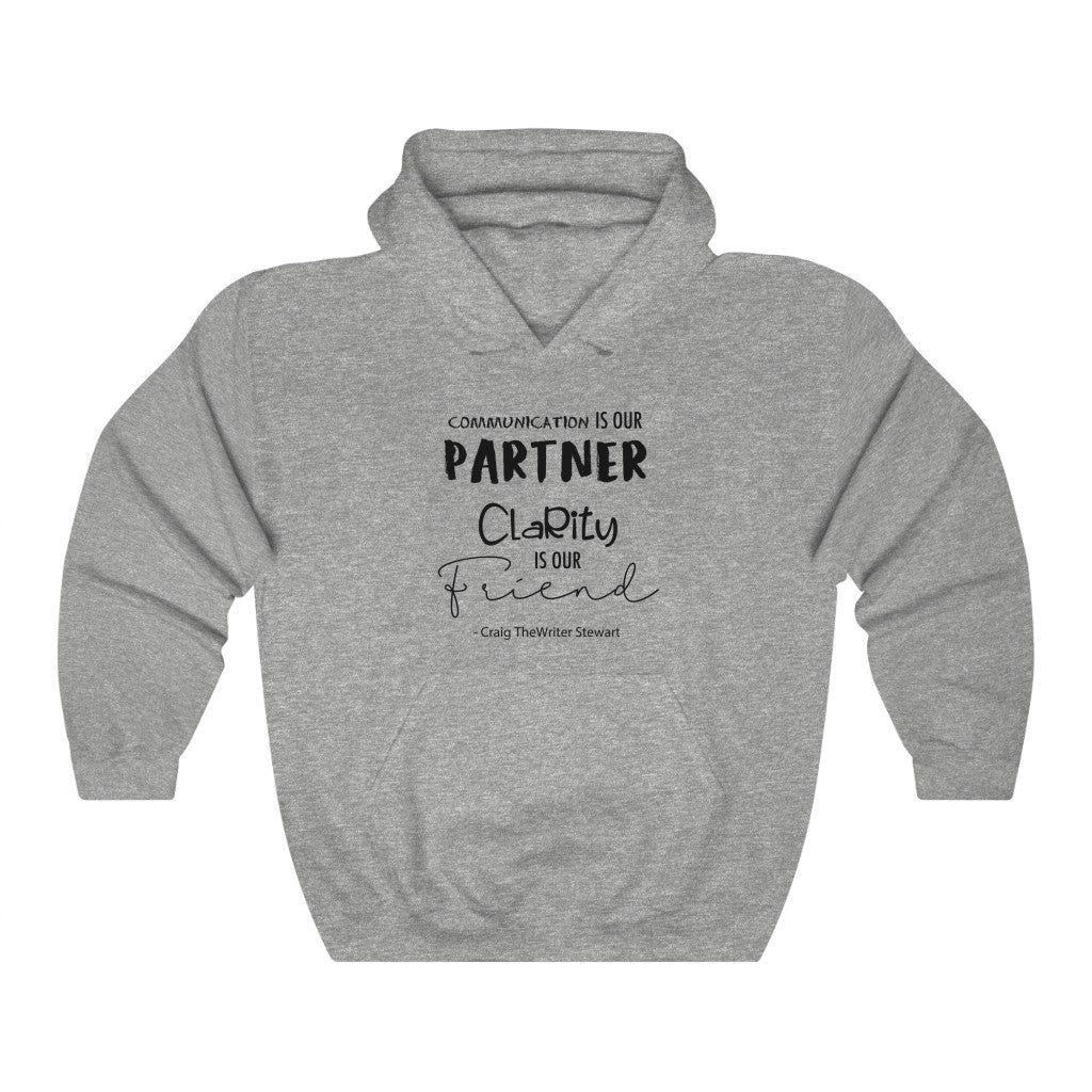 Communication, Clarity Black Hooded Sweatshirt