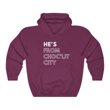 Load image into Gallery viewer, He's from Choc'Lit City Unisex Heavy Blend™ Hooded Sweatshirt