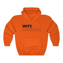 Load image into Gallery viewer, Wife Material Black Hooded Sweatshirt