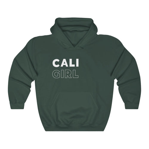 Cali Girl White Hooded Sweatshirt