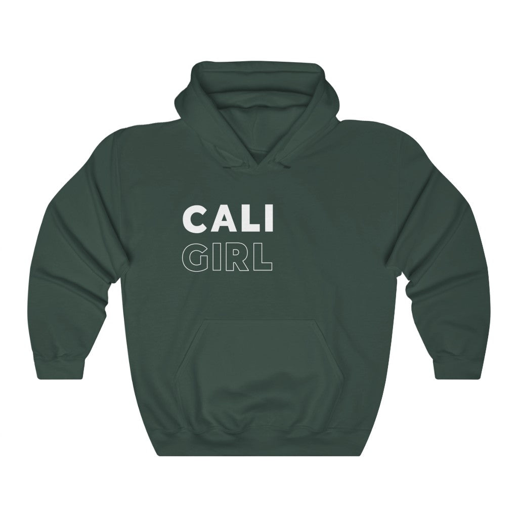 Cali Girl White Hooded Sweatshirt