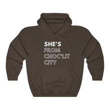 Load image into Gallery viewer, She's From Choc'Lit City Unisex Heavy Blend™ Hooded Sweatshirt