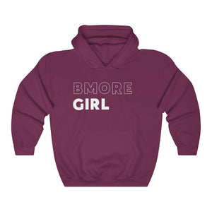 BMore Girl White Hooded Sweatshirt