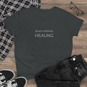 Black Woman Healing Midweight Cotton Tee